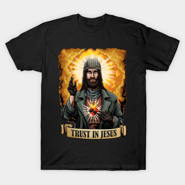 Trust in Jesus - Walking Dead T-Shirt by RafaDG